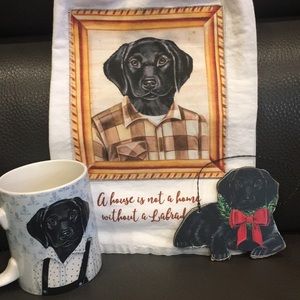Primitives by Kathy Labrador Dog Set - Mug, Towel
